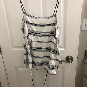 Kendal and Kylie Black and white striped blouse